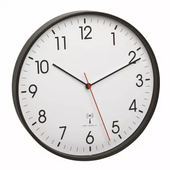 Quarzuhr TFA-Dostmann 60.3537.01 rund schwarz Wand-/Tischuhr