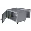 EFB Elektronik DUO 19" Wandschrank 21U, Schwenkrahmen 2-teilig, 600 mm Tiefe, Lichtgrau RAL 7035