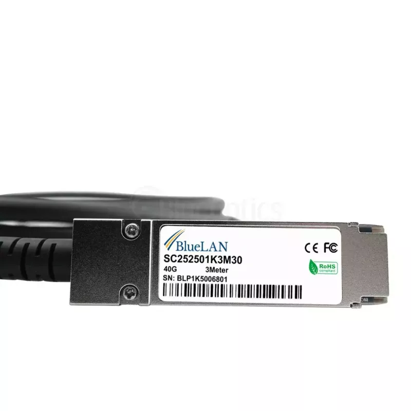 DAC-Kabel BlueOptics EQPC40PC030C0100-BL QSFP InfiniBand 3m Schwarz