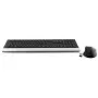 MediaRange Highline Series MROS105-YU kabelloses Tastatur- und Maus-Set, QWERTZ (südslawisch), Schwarz/Silber