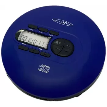 Reflexion PCD520MF tragbarer CD/MP3-Player (Discman), Anti-Shock, Blau