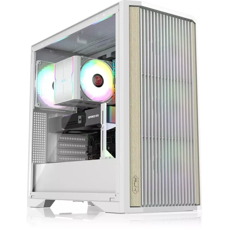 Tower-PC-Gehäuse RAIJINTEK AGOS MAX-MS4 Weiß mit Temperglas