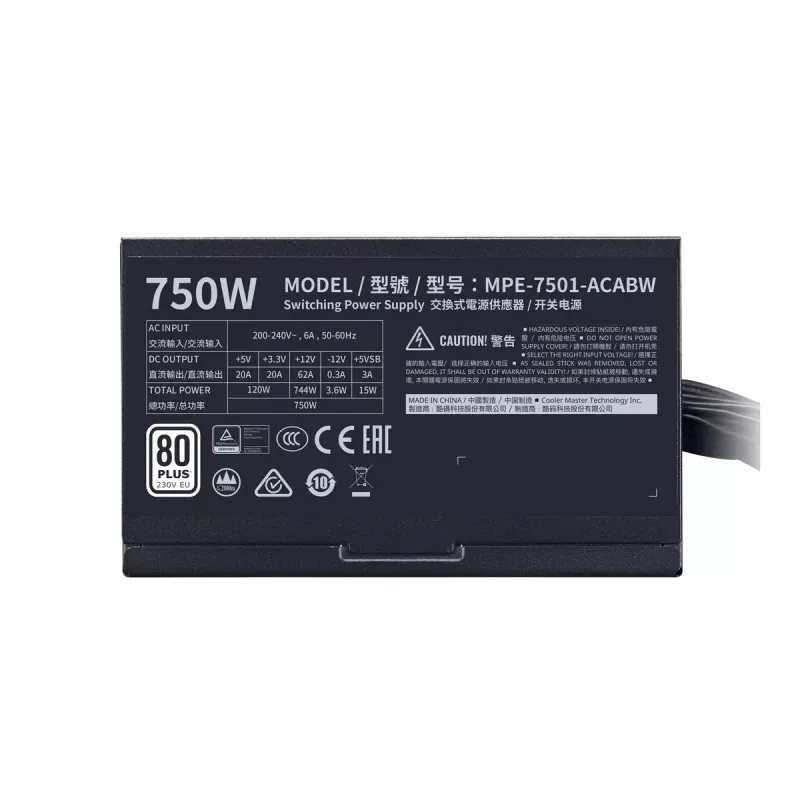 Netzteil Cooler Master MWE 750 White 750 W