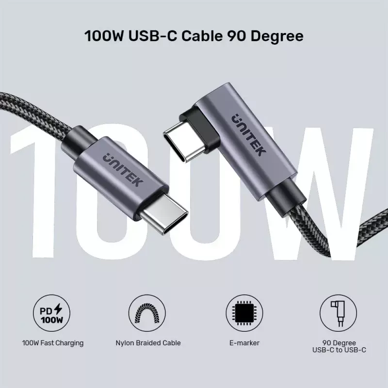 USB-Kabel UNITEK C14123BK-1M 1m USB 2.0 Schwarz Grau