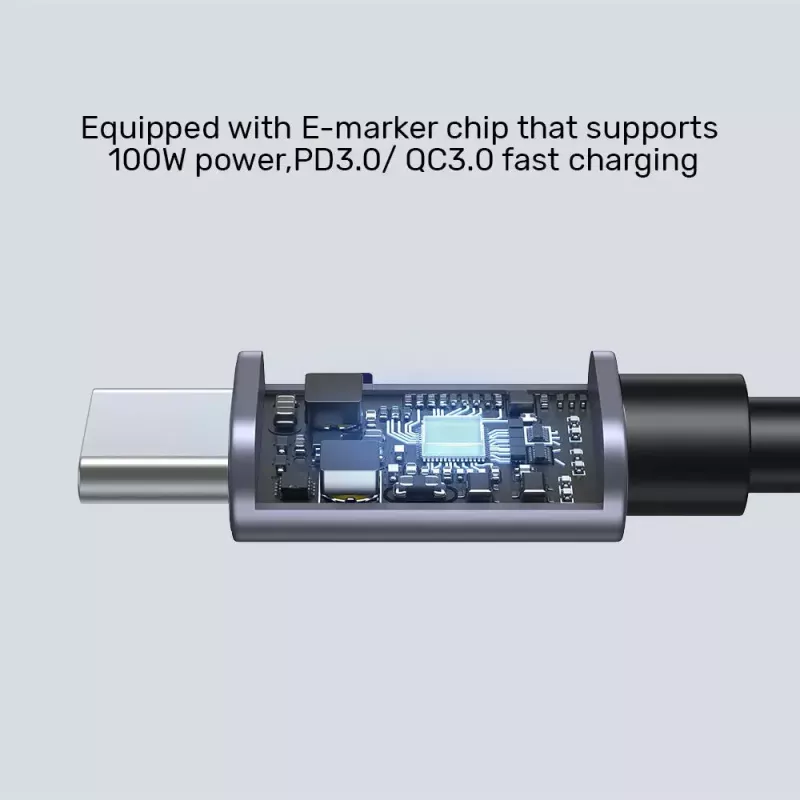 USB-Kabel UNITEK C14123BK-3M USB 2.0 USB C 3m Schwarz Grau