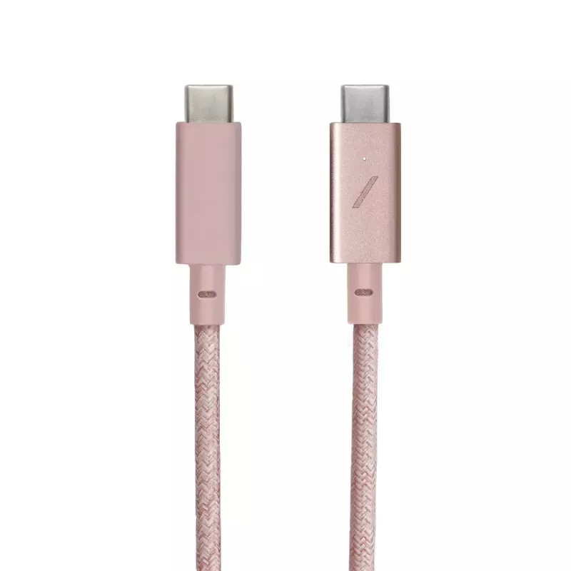 Native Union Belt Cable Pro USB-C auf USB-C, 2,4 m, LED-Anzeige, Rose