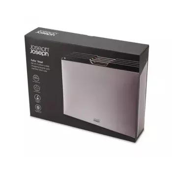 Joseph Joseph Folio Steel 4-teiliges Schneidebrett-Set mit Stahlgehäuse, 60170