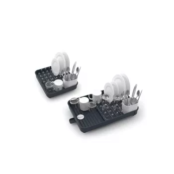 Joseph Joseph Extend 85040 ausziehbarer Geschirrabtropfständer, grau