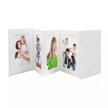 Fotoalbum Deknudt Leporello Weiß 8 Blätter 13 x 18 cm