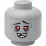 Storage Head Large by room copenhagen — LEGO-kompatible Aufbewahrungsbox „Zombie“ (grau)