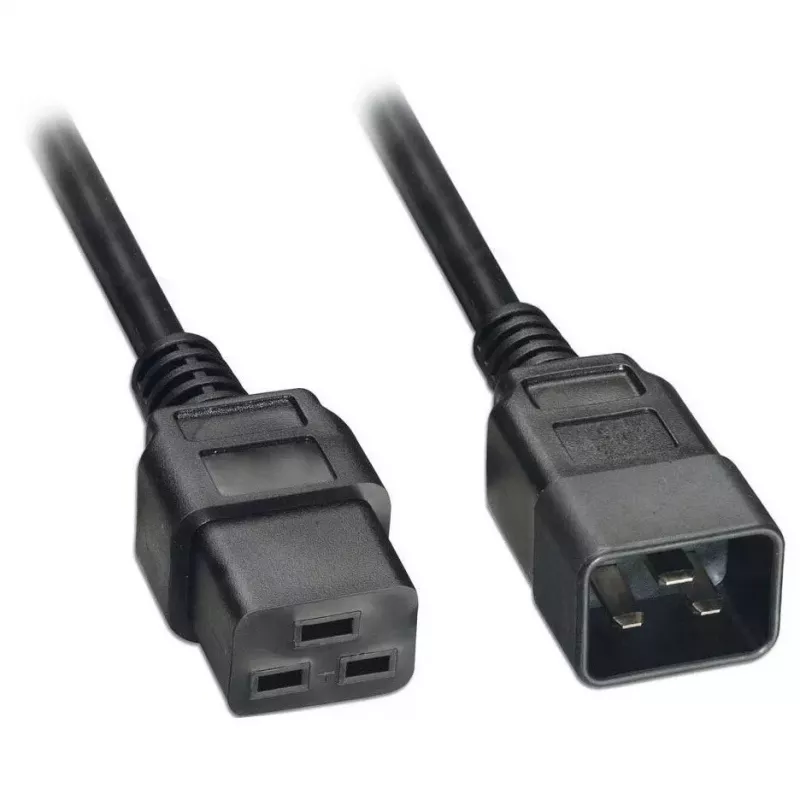 Akyga AK-UP-03 Server-Verlängerungskabel IEC C20 auf C19, 1,8 m, schwarz