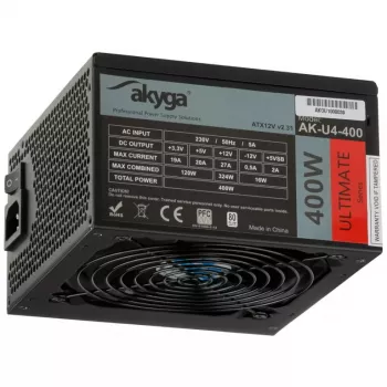 Akyga AK-U4-400 Ultimate 400 W ATX-Netzteil, 80 PLUS Bronze, aktive PFC, 120-mm-Lüfter