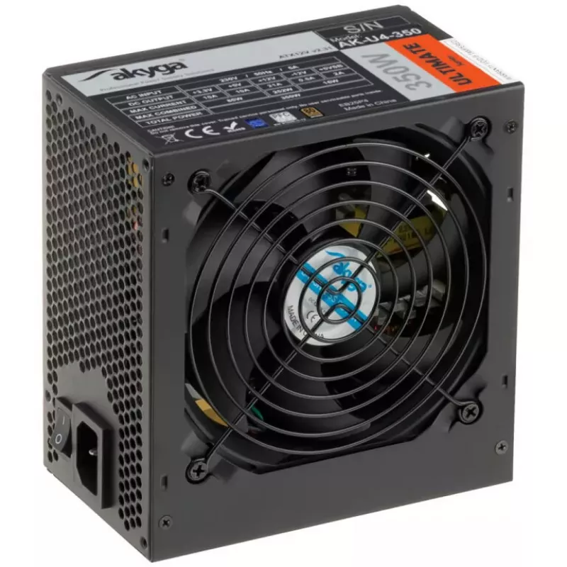 Akyga AK-U4-350 Ultimate 350 W ATX-Netzteil, 80 PLUS Bronze, aktive PFC, 120-mm-Lüfter