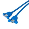 Akyga AK-CA-62 internes USB-3.0-Adapterkabel, 19-Pin-Header auf 2 x USB-A-Buchse, 0,65 m