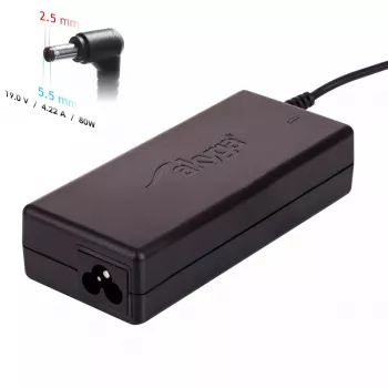 Akyga AK-ND-72 Netzteil für Toshiba-Laptops und Zebra-Drucker, 80 W, 19 V, 4,22 A, 5,5 x 2,5 mm