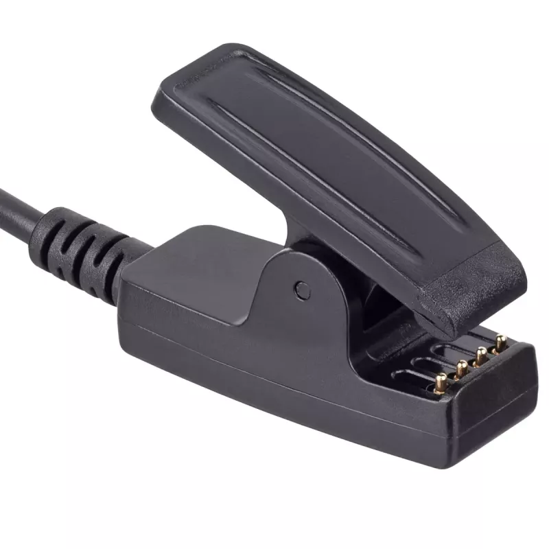 Akyga AK-SW-18 USB-Ladekabel mit Clip für Garmin Forerunner 230 / 235 / 630 / 645 / 735XT, 1 m, schwarz