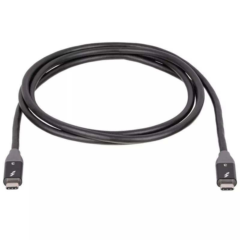 Akyga AK-USB-34 USB-C-auf-USB-C-Thunderbolt-3-Kabel, 40 Gbit/s, 100 W, 1,5 m, schwarz