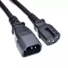 Akyga AK-UP-06 Server-Netzkabel IEC C14 auf C15, 1,8 m, schwarz
