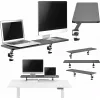 Mozos Klemmen-Dual-Riser-Monitorregal für zwei Monitore