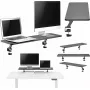 Mozos Klemmen-Dual-Riser-Monitorregal für zwei Monitore