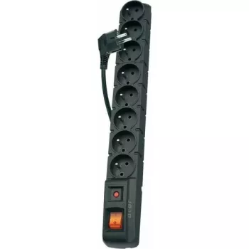 Steckdosenleiste Acar S8 Dual, 8-fach Überspannungsschutz, 3 m Kabel, schwarz (W1750)