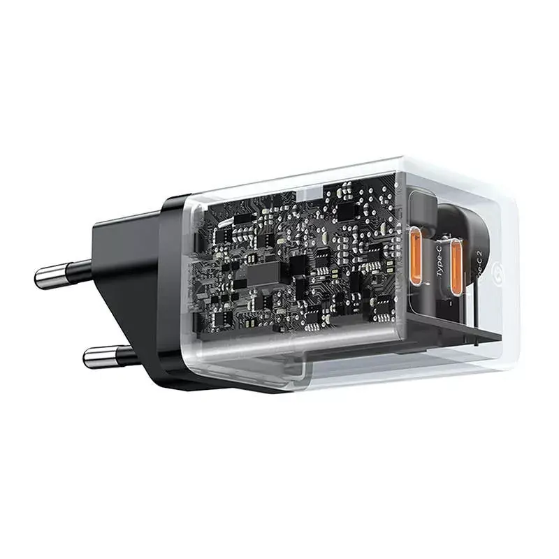 Baseus Wandladegerät GaN5 40 W, 2x USB-C (Schwarz)