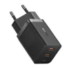 Baseus Wandladegerät GaN5 40 W, 2x USB-C (Schwarz)