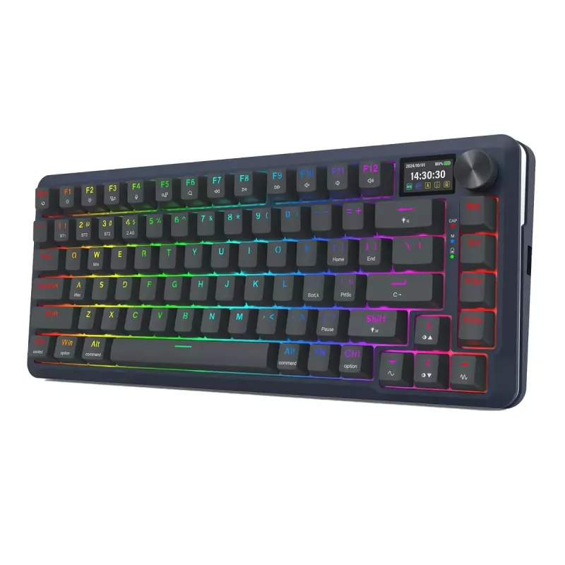 Mechanische Tastatur REDRAGON K708-RGB-PRO mit USB, RF Wireless und Bluetooth, 1,5 m Kabel, schwarz, 0,76 kg
