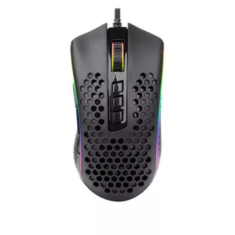 Kabelgebundene Gaming-Maus REDRAGON M808-RGB Storm — USB Type-C, schwarz, 85 g