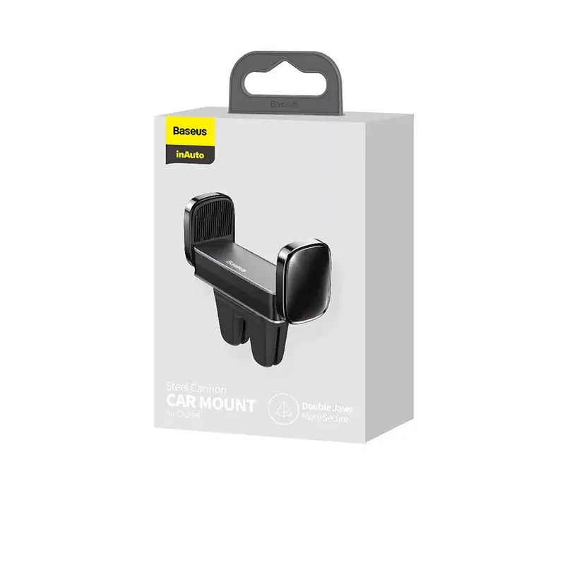 Aktive Halterung Baseus Steel Cannon Mobiltelefon Schwarz Silber