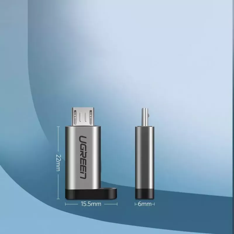 UGREEN USB-C auf Micro-USB Adapter, grau