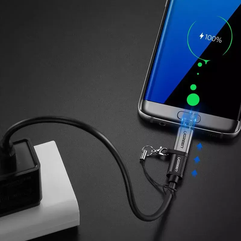 UGREEN USB-C auf Micro-USB Adapter, grau