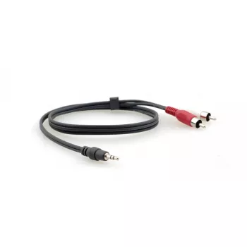 Audiokabel Kramer Electronics C-A35M/2RAM-3 0,9 m 3,5 mm 2xRCA Schwarz