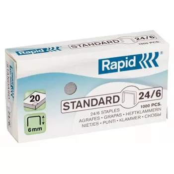 Heftklammern-Pack Rapid 24/6 1000 Heftklammern 6 mm Schenkellänge