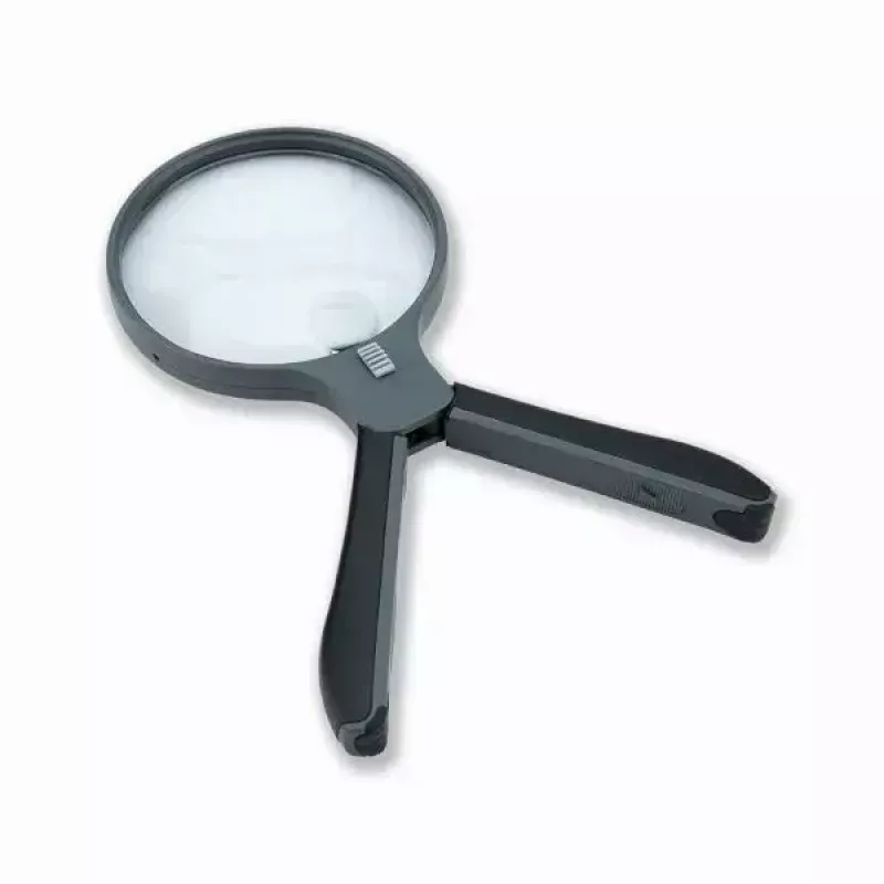 Vergrößerungsglas Carson Split Handle HF-11 — 3,5× Handlupe, schwarz/transparent, AAA-Batterie