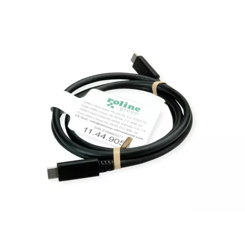 USB-Kabel VALUE 11.99.9057 USB 3.2 Gen 2 0,5 m USB-C Schwarz