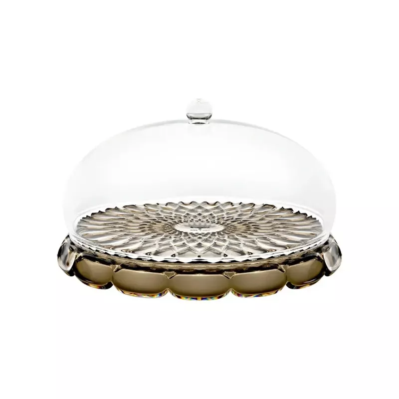 Guzzini Vanity Kleiner Tortenständer mit Haube, Smoke