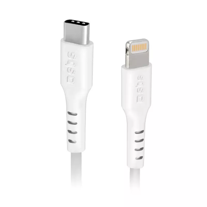Lightning auf USB-C Kabel SBS Mobile TECABLELIGTC2W — 2 m, Weiß
