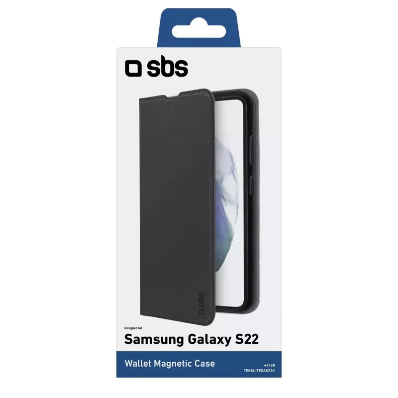 Wallet-Hülle SBS Galaxy S22+ 16,8 cm Schwarz 2 Kartenfächer