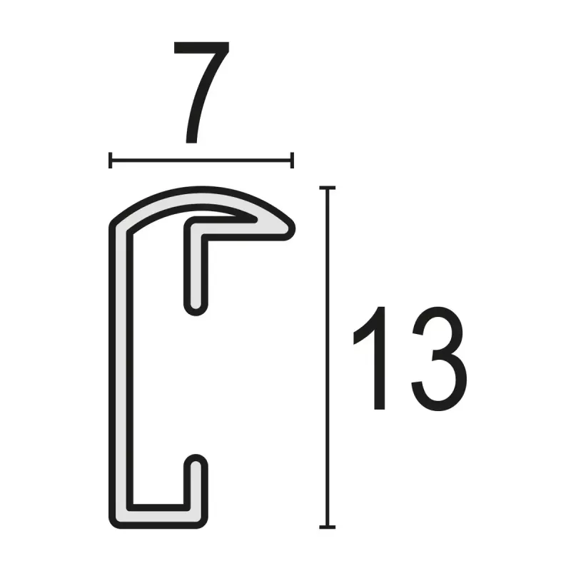 ZEP Basic AL1S3 Aluminium-Bilderrahmen, 15 x 20 cm, Silber