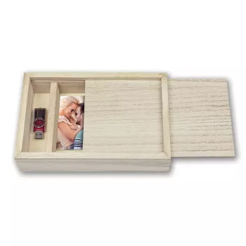 ZEP CX7557 USB-Box 13x18 aus Holz für Fotos und USB-Stick