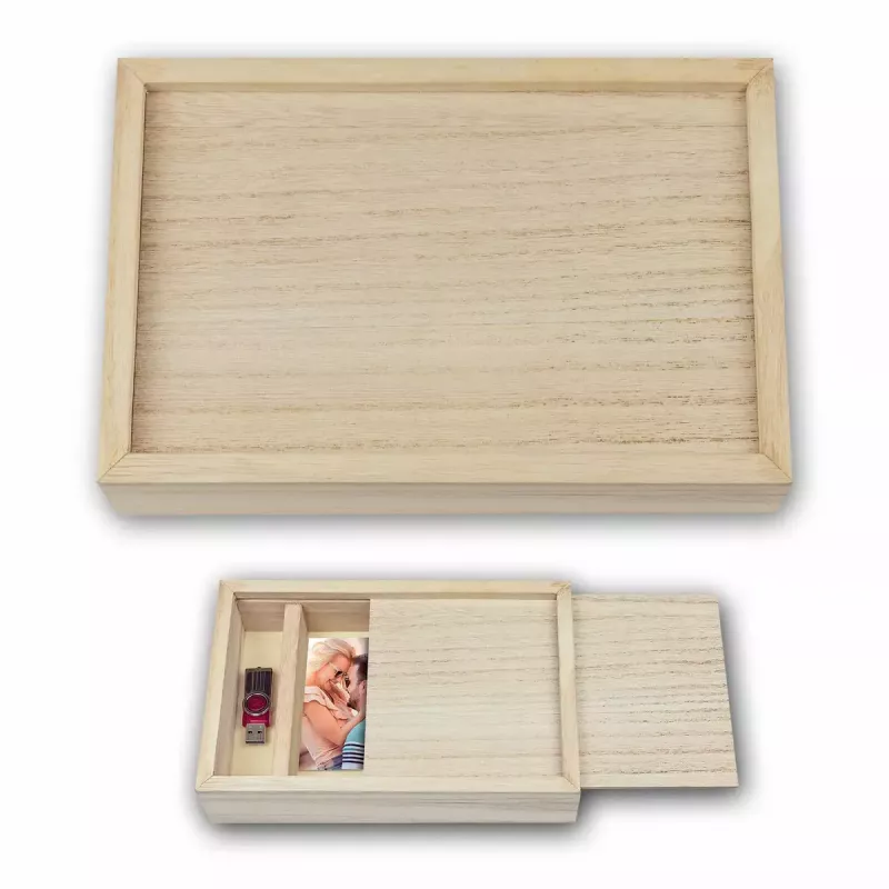 ZEP CX7557 USB-Box 13x18 aus Holz für Fotos und USB-Stick