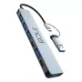 USB Hub Inca IUTP-7T USB 3.2 Gen 1 Type-A Type-C 5000 Mbit/s Grau