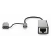 USB Hub Inca IUTP-01TX Type-A Type-C Gigabit Ethernet Blau