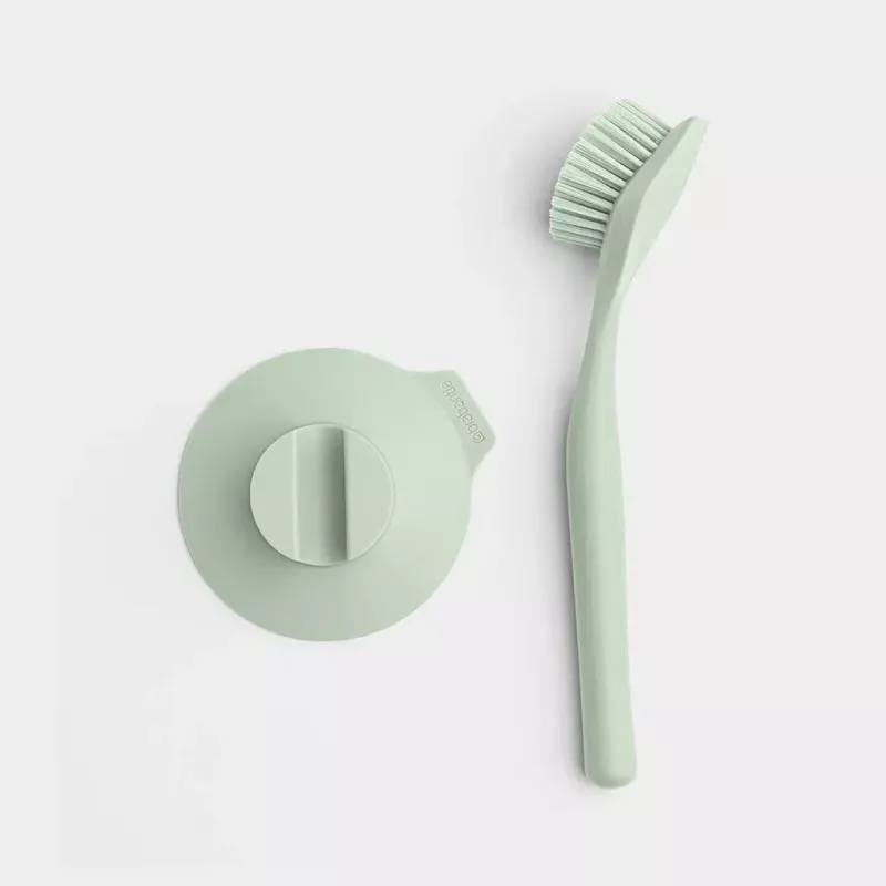 Brabantia SinkSide Spülbürste mit Saugnapfhalter, Jadegrün