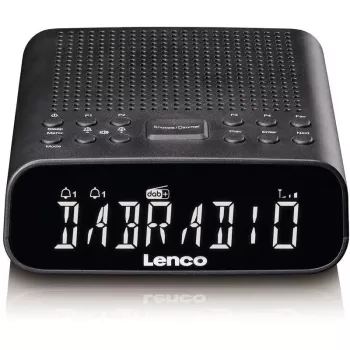 Lenco CR-606BK DAB+ Radiowecker mit Bluetooth, Schwarz