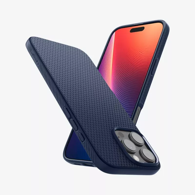 Spigen Liquid Air Handyhülle Abdeckung Navy für iPhone 16 Pro