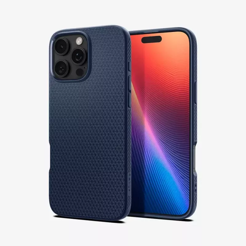 Spigen Liquid Air Handyhülle Abdeckung Navy für iPhone 16 Pro