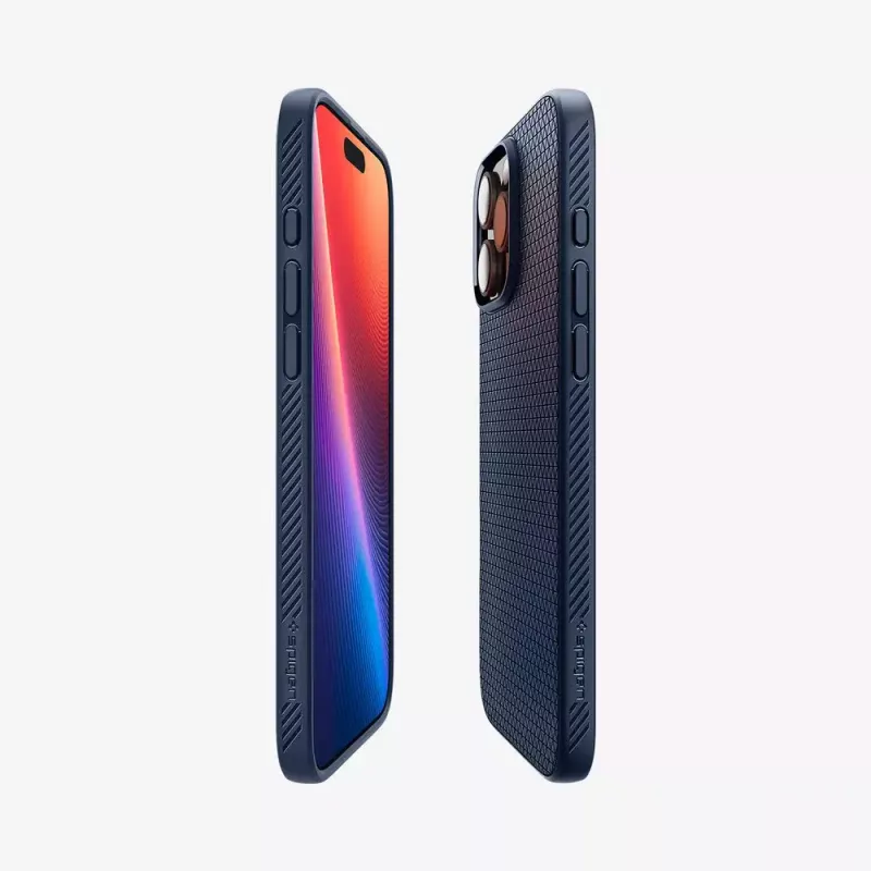 Spigen Liquid Air Handyhülle Abdeckung Navy für iPhone 16 Pro