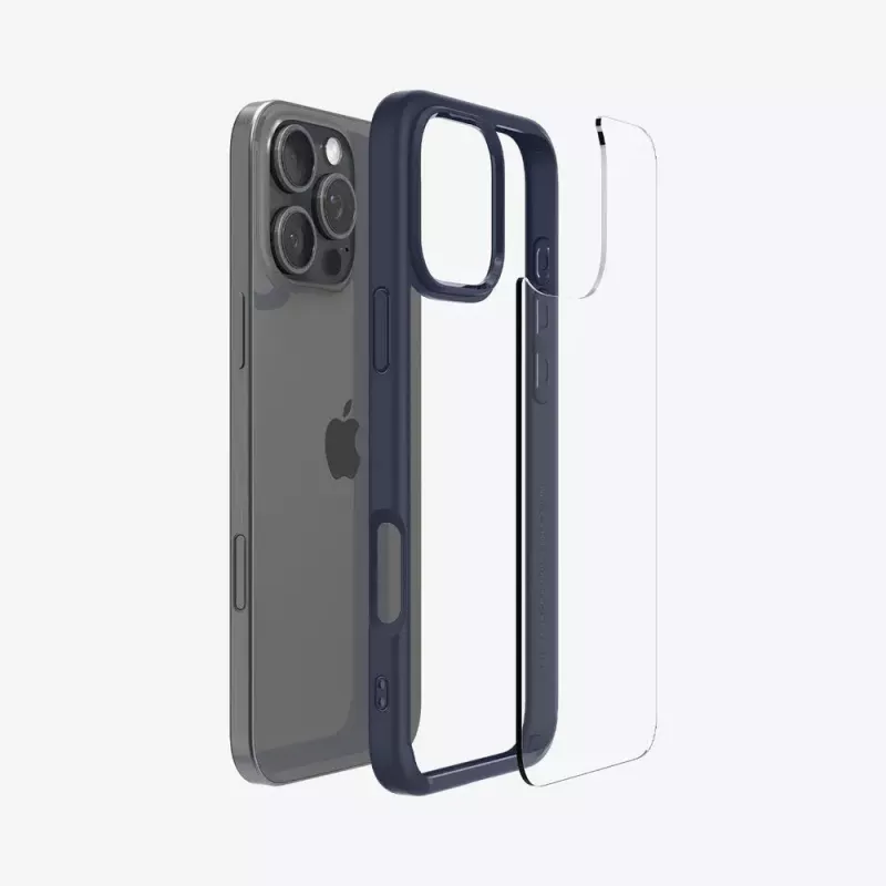 Spigen Ultra Hybrid Handyhülle Abdeckung Navy für iPhone 16 Pro